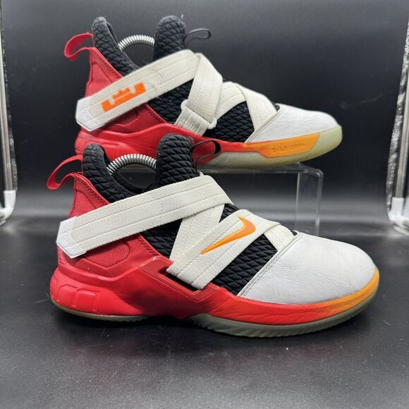 Nike Other - Nike LeBron Soldier 12 White Orange Red Size 6.5Y GUC Basketball AA1352-181